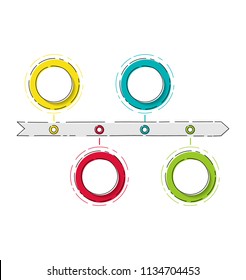 Empty business infograph - company timeline. Vector.