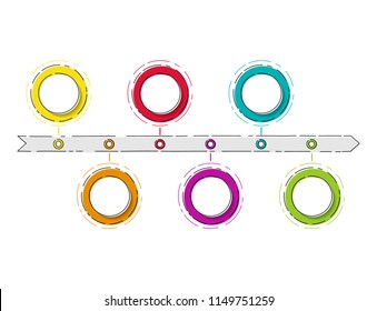 Empty business infograph - company timeline. Vector.