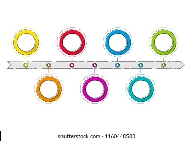 Empty business infograph - company timeline. Vector.