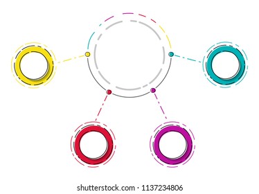 Empty business infographic template. Vector.