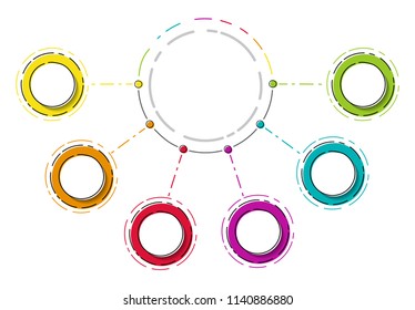 Empty business infographic template. Vector.