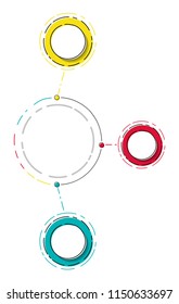 Empty business infographic template. Vector.