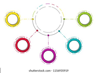 Empty business infographic template. Vector.