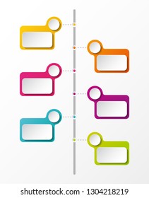 Empty business infographic template. Vector.
