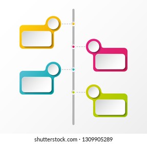 Empty business infographic template. Vector.