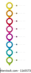Empty business timeline - layout of colourful infographic. Vector.