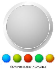 Empty button, icon background in 6 colors