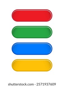 Empty button icon set for Website, Graphics design project, Mobile App, etc.