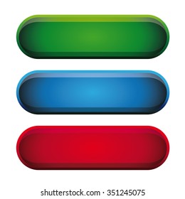 Empty button for website or app green