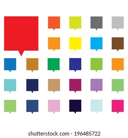 Empty buttons in popular soft colors. 