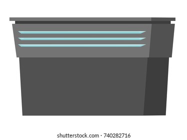 Empty cafe table or counter vector cartoon illustration isolated on white background.