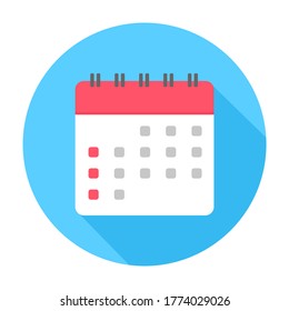 Empty calendar icon For scheduling appointments on important dates of the year.