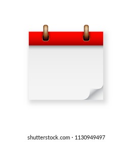 Empty Calendar. Vector illustration