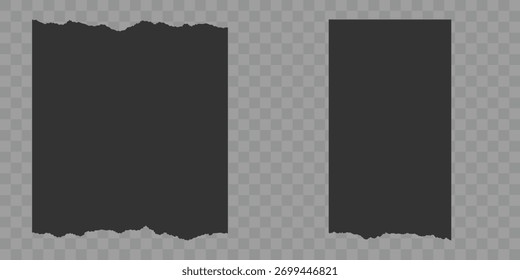 Empty callouts figures for text. Torn paper vector. Set of torn papers. Vector hand drawn geometric shapes. Vector hand drawn geometric edged shapes. Ripped paper strip. Tear sheet pieces black pack.
