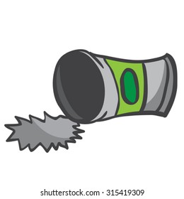 empty can cartoon illustration