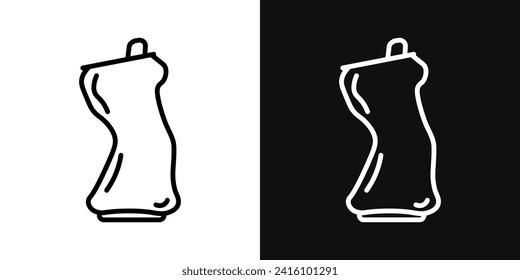 Empty Can Soda icon set. vector illustration