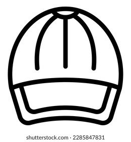 Empty cap icon outline vector. Baseball sport. Casual fashion