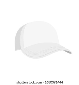 Empty cap template isolated on white backgound. Corporate company or firm headdress