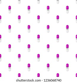 Empty capsule pattern seamless vector repeat for any web design