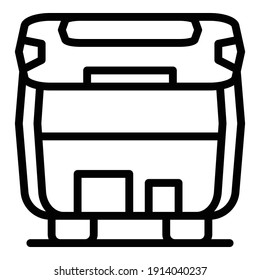 Empty car trunk icon. Outline empty car trunk vector icon for web design isolated on white background
