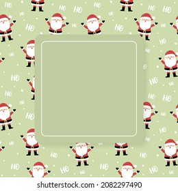 Empty card with happy Santa Claus. Christmas concept. Vector