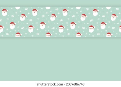 Empty card with happy Santa Claus. Christmas concept. Vector
