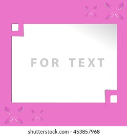 Empty card on paper cutting background - Vector