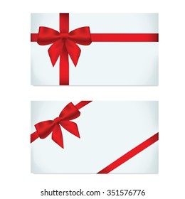 Empty Card Red Ribbon Stock Vector (Royalty Free) 351576776 | Shutterstock