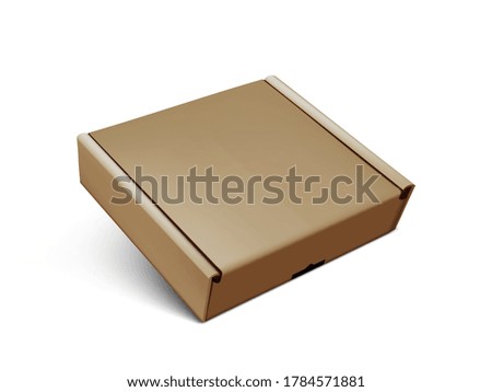 Empty Cardboard Box Isolated On White Background. EPS10 Vector