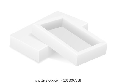 empty cardboard box packaging blank template for design stock vector illustration isolated on white background