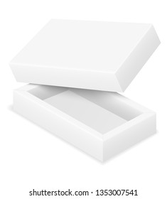 empty cardboard box packaging blank template for design stock vector illustration isolated on white background