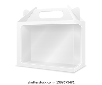 empty cardboard box packaging blank template for design stock vector illustration isolated on white background