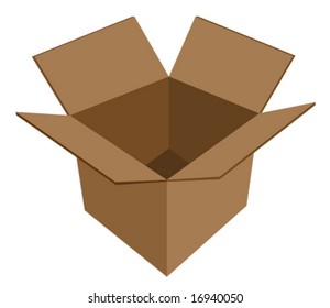 empty cardboard box vector
