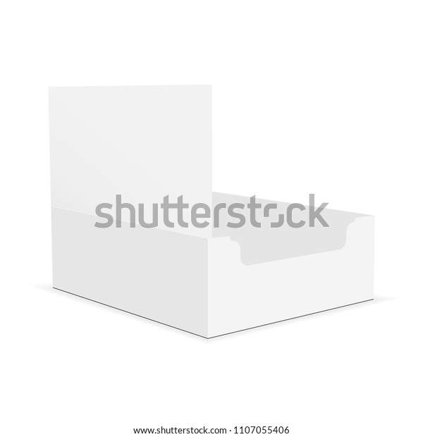 Download Empty Cardboard Display Box Mockup Side Stock Vector Royalty Free 1107055406