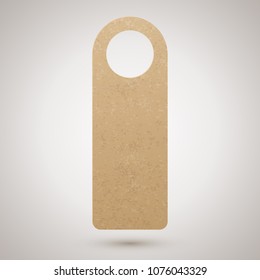 Empty cardboard door hanger. Please do not disturb or make up room, vector illustration
