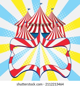 Empty Carnival Circus Banner  illustration