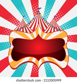 Empty Carnival Circus Banner  illustration