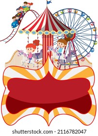 Empty Carnival Circus Banner  illustration