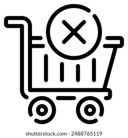 Empty Cart icon for web, app, infographic, etc