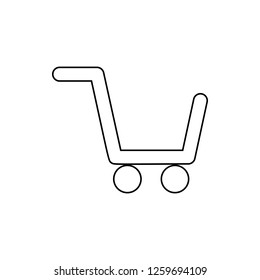 empty cart in the store icon. Element of web for mobile concept and web apps icon. Thin line icon for website design and development, app development