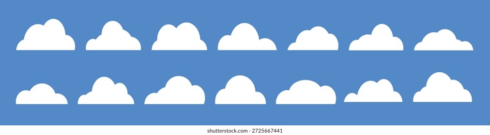 leere Cartoon-Wolken auf violettem Hintergrund, Comic-Wolke