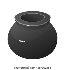 empty cauldron on a white background isolated
