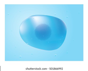 Empty Cell In The Environment, Swimming In Blue Light Vector Illustration