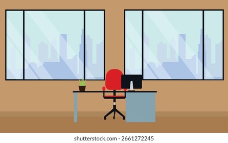 Interior vacío de la oficina del CEO. Imagen Clipart