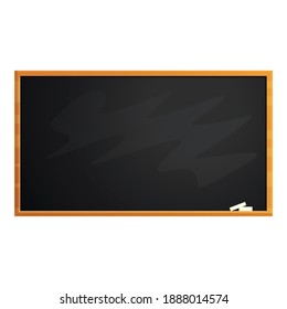 Empty chalkboard icon. Cartoon of empty chalkboard vector icon for web design isolated on white background