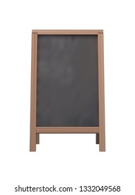 Empty Chalkboard - Isolated on White