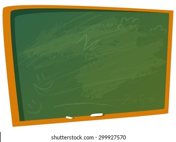 Empty chalkboard for writing on it. Vector illustration on a white background.