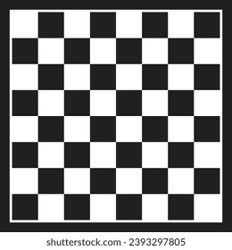 Empty Chess Board Background. Creative vector illustration of chess board set isolated on transparent background.