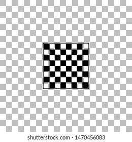 Empty chess board. Black flat icon on a transparent background. Pictogram for your project