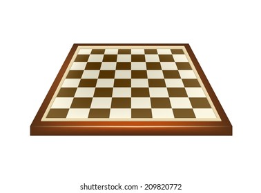Empty chess board in brown design